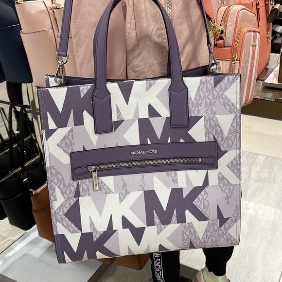 Michael Kors Kenly Orchid Haze Multi Large NS Tote - Picture 2 of 16